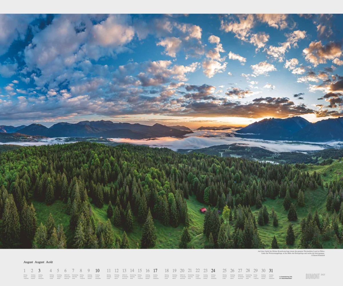 Bild: 4250809653747 | DUMONT - Im Zugspitzland 2025 Wandkalender, 60x50cm, Kalender mit...