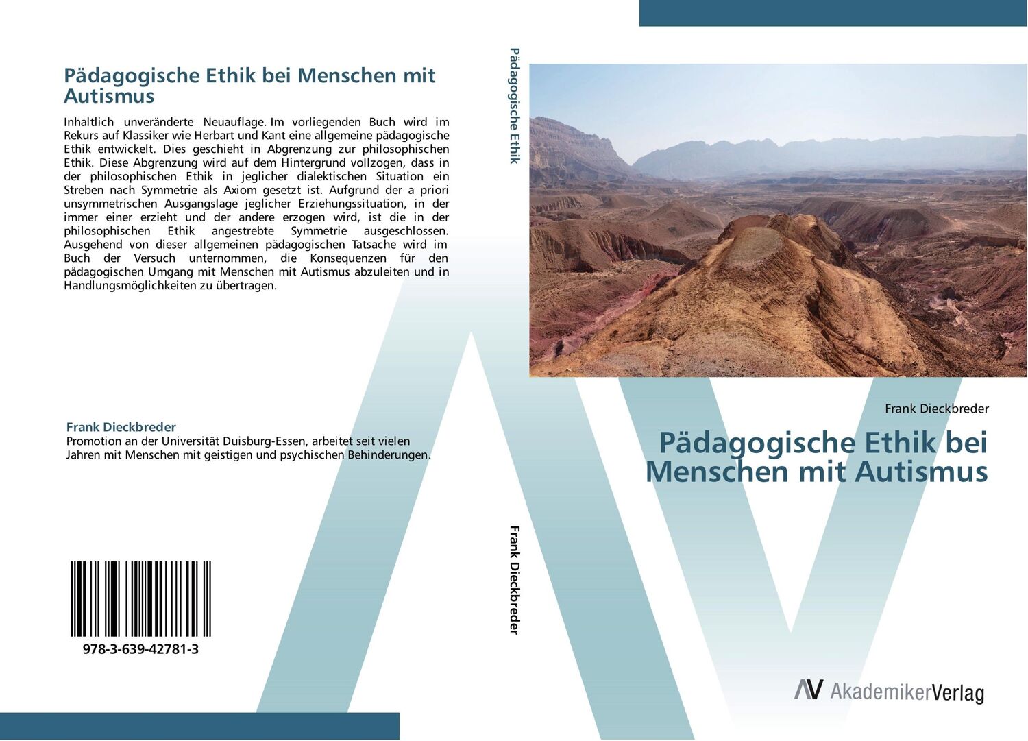 Cover: 9783639427813 | Pädagogische Ethik bei Menschen mit Autismus | Frank Dieckbreder