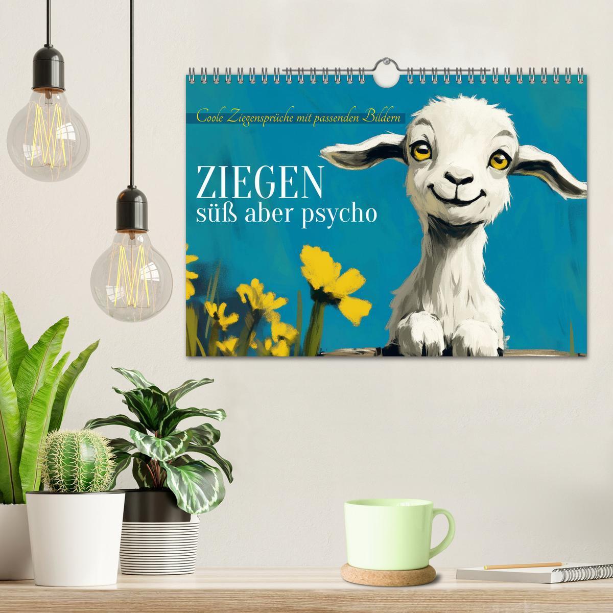 Bild: 9783457186053 | Ziegen, süß aber psycho (Wandkalender 2025 DIN A4 quer), CALVENDO...