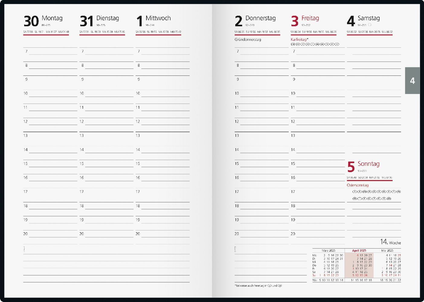 Bild: 4003273784918 | Buchkalender Modell futura 2 (2025) Carbon | 2 Seiten = 1 Woche, A5