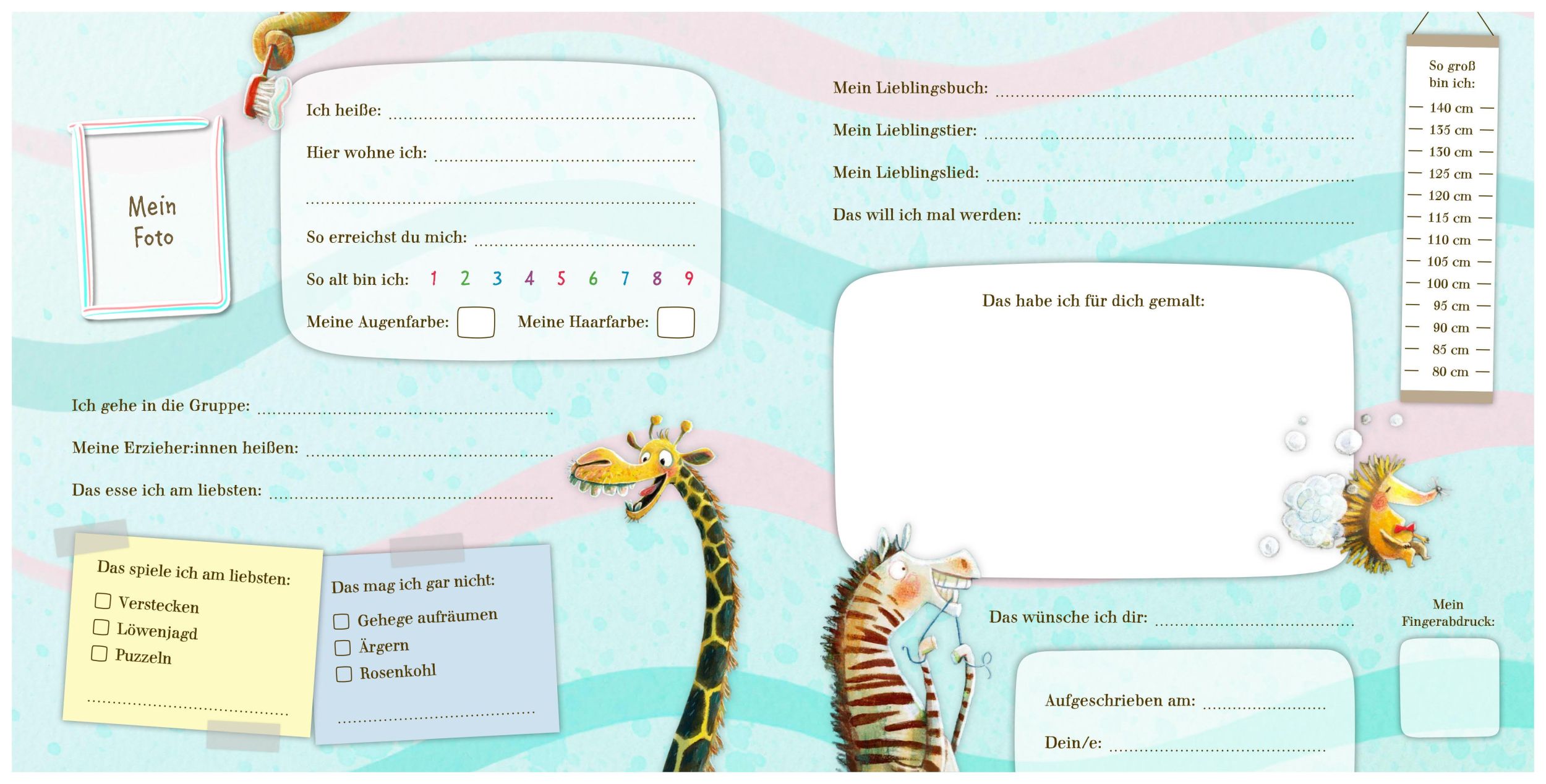 Bild: 9783833909573 | Mein großes Zoo Kindergarten-Freundebuch | Sophie Schoenwald | Buch