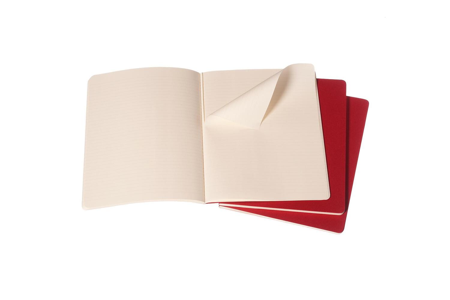 Bild: 9788862931076 | Moleskine Cahier Pocket Ruled Red Cover XL. 3er Pack | Taschenbuch