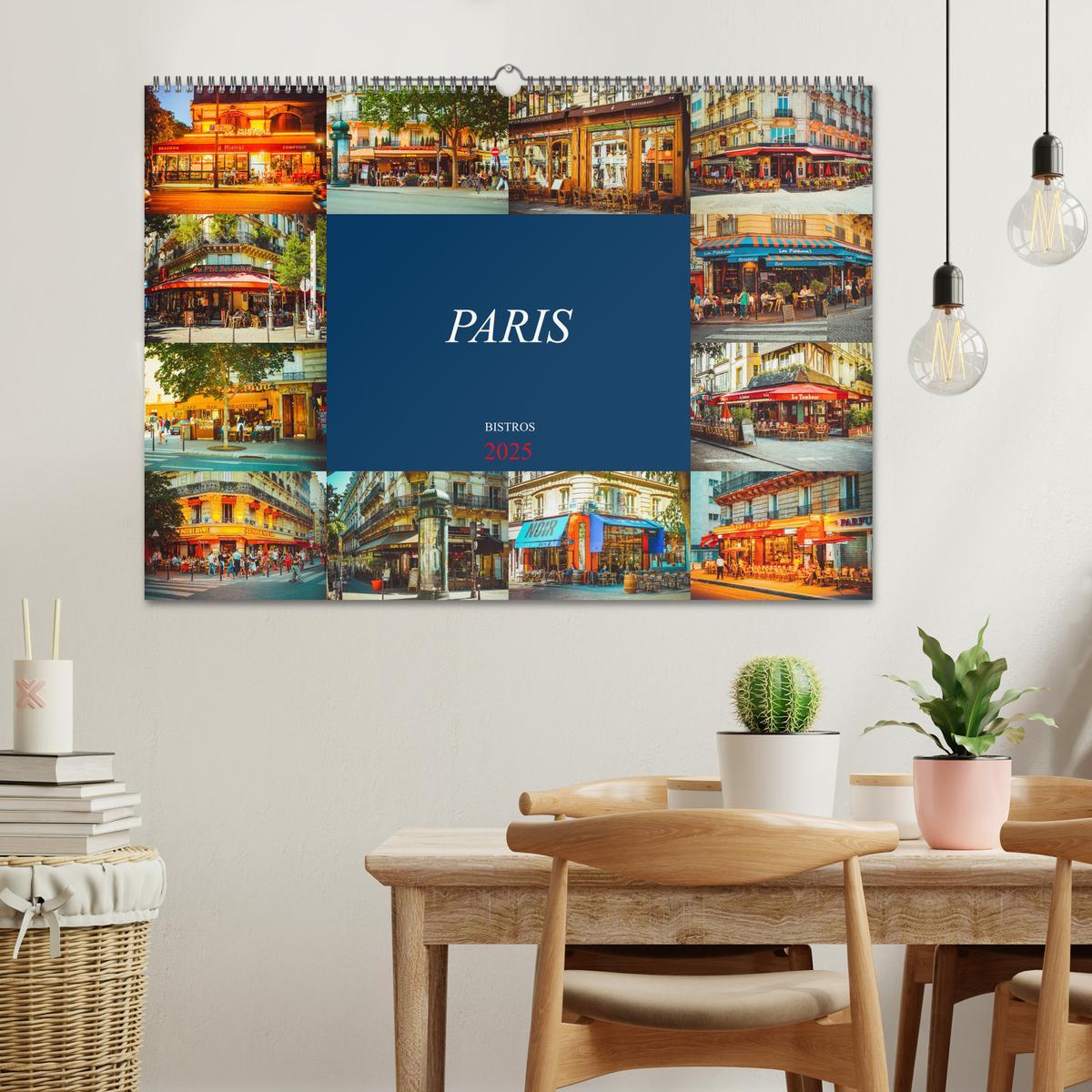 Bild: 9783435365890 | Paris Bistros (Wandkalender 2025 DIN A2 quer), CALVENDO Monatskalender