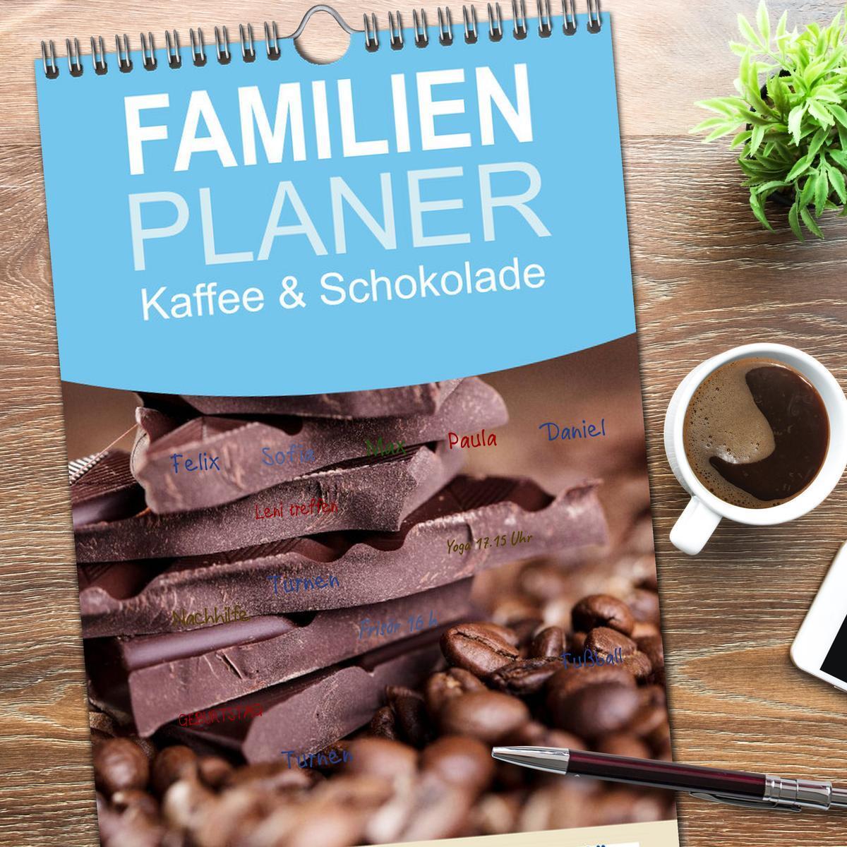 Bild: 9783457110744 | Familienplaner 2025 - Kaffee &amp; Schokolade mit 5 Spalten...