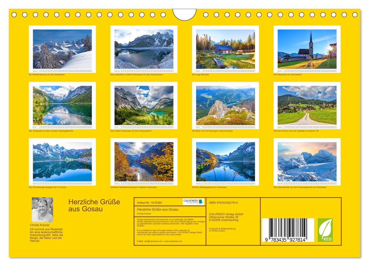 Bild: 9783435927814 | Herzliche Grüße aus Gosau (Wandkalender 2025 DIN A4 quer), CALVENDO...