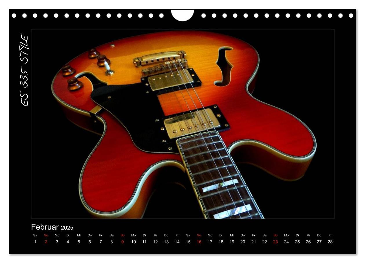 Bild: 9783435752850 | ROCKGITARREN in Szene gesetzt (Wandkalender 2025 DIN A4 quer),...