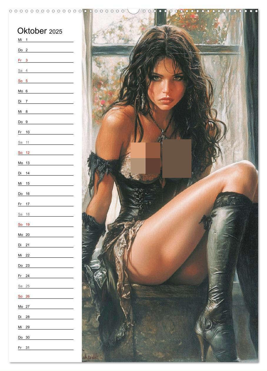 Bild: 9783457207185 | Sinnliche Kunst. Erotische Frauen Paintings (Wandkalender 2025 DIN...