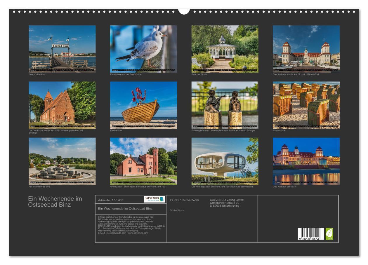 Bild: 9783435485796 | Ein Wochenende im Ostseebad Binz (Wandkalender 2025 DIN A2 quer),...