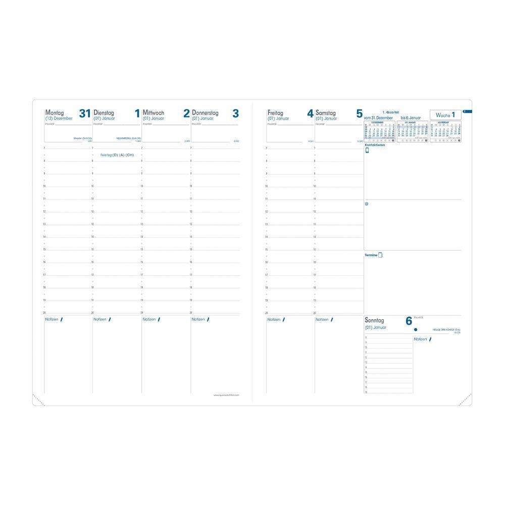 Bild: 3371010479566 | Prenote VZ Club Navy Blau 2025 | Kalender im Schreibtischformat | Buch