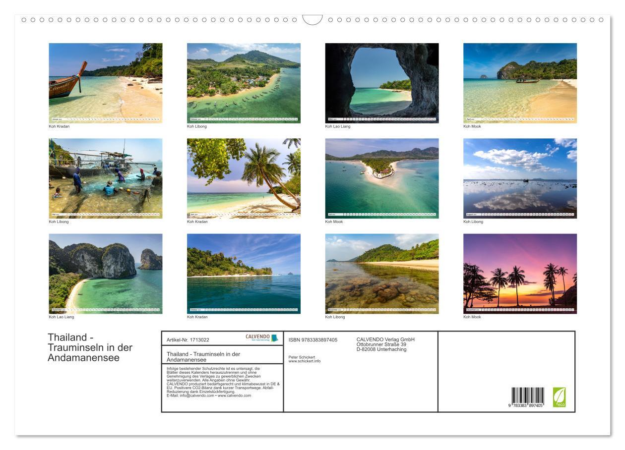 Bild: 9783383897405 | Thailand - Trauminseln in der Andamanensee (Wandkalender 2025 DIN...