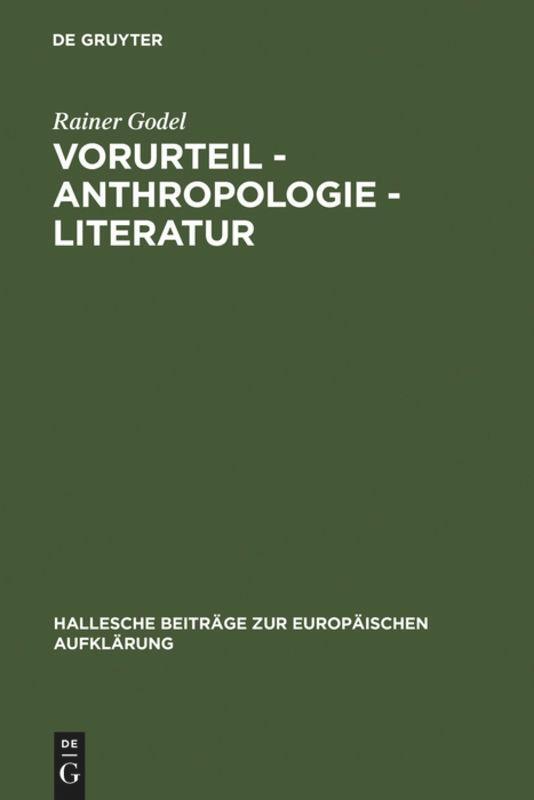 Cover: 9783484810334 | Vorurteil - Anthropologie - Literatur | Rainer Godel | Buch | ISSN