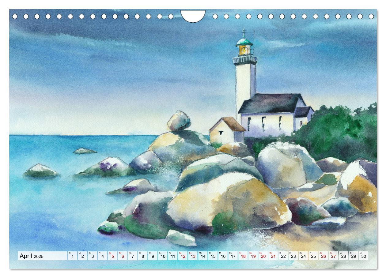 Bild: 9783435421367 | Frankreich Aquarelle (Wandkalender 2025 DIN A4 quer), CALVENDO...