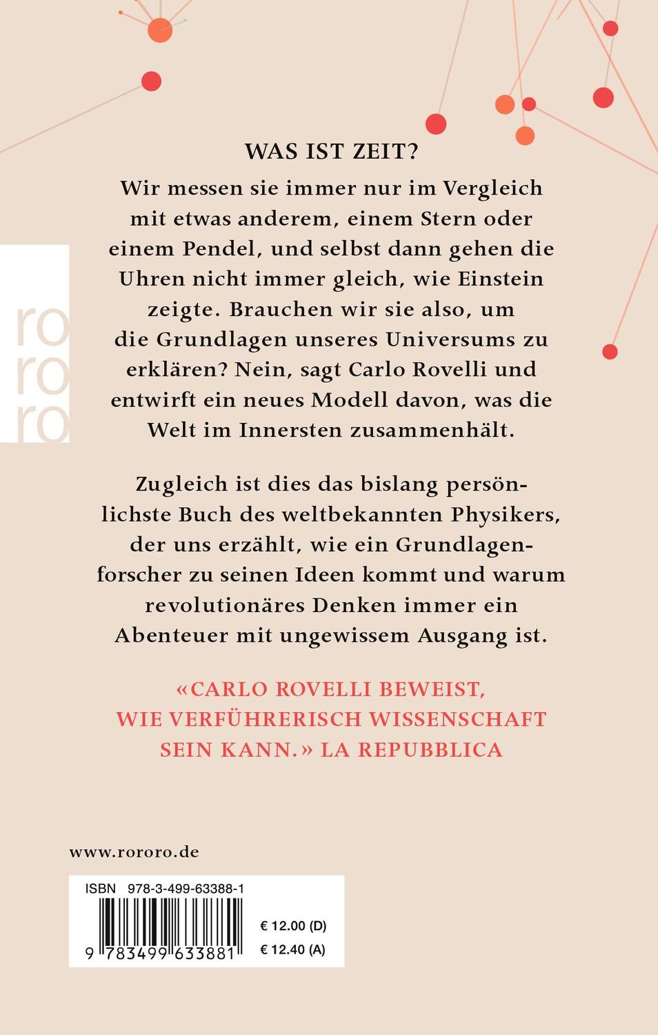 Rückseite: 9783499633881 | Und wenn es die Zeit nicht gäbe? | Carlo Rovelli | Buch | Deutsch