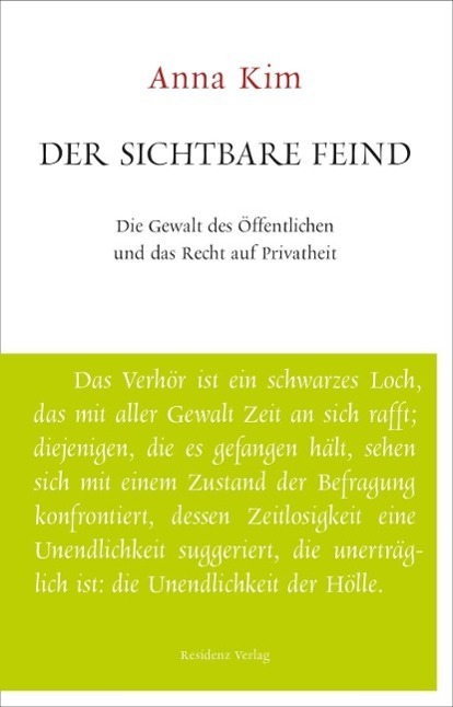 Cover: 9783701716395 | Der sichtbare Feind | Anna Kim | Taschenbuch | 112 S. | Deutsch | 2015