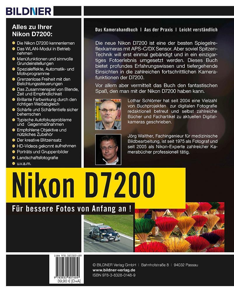 Rückseite: 9783832801489 | Nikon D7200 - Für bessere Fotos von Anfang an! | Schlömer (u. a.)