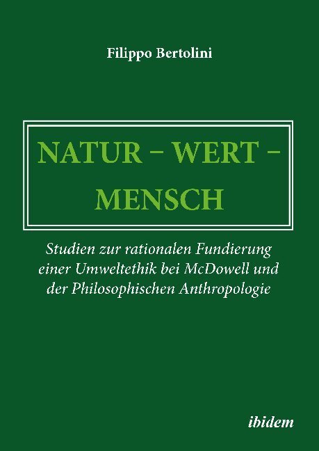 Cover: 9783838214023 | Natur - Wert - Mensch | Filippo Bertolini | Taschenbuch | Taschenbuch