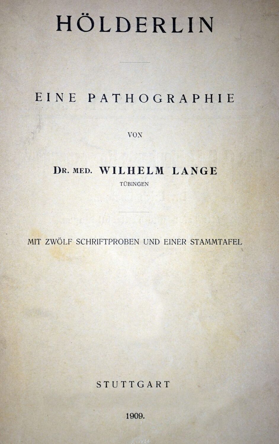 Cover: 9783759707628 | Hölderlin Eine Pathographie | Wilhelm Lange | Taschenbuch | Paperback