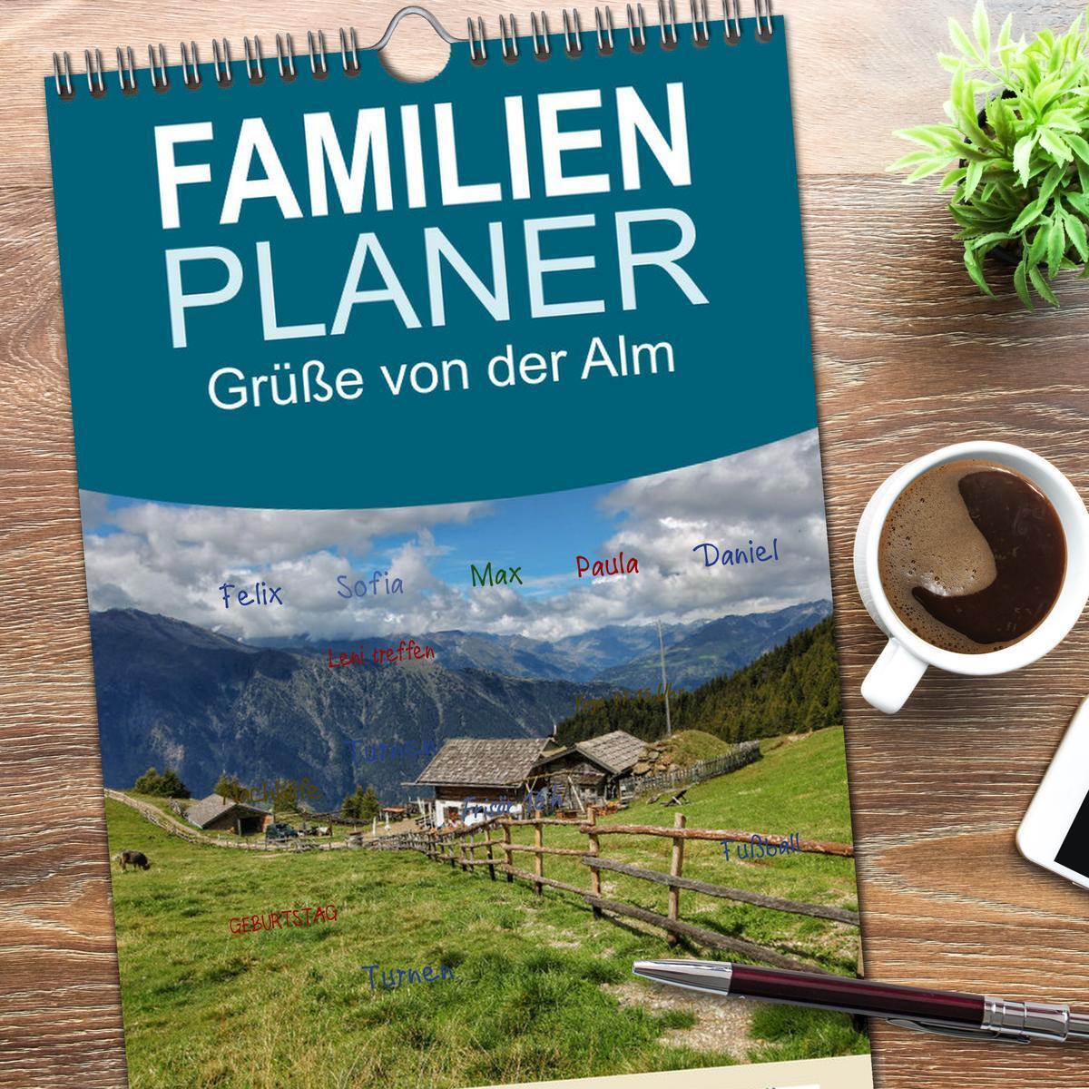 Bild: 9783457099278 | Familienplaner 2025 - Grüße von der Alm mit 5 Spalten...