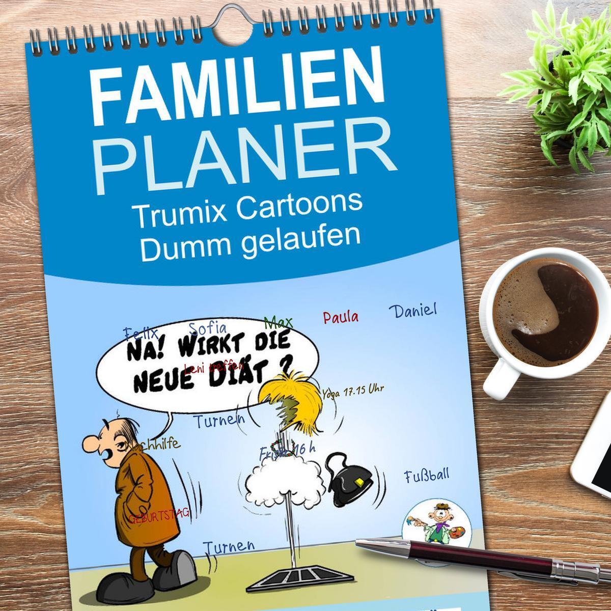 Bild: 9783457117569 | Familienplaner 2025 - Trumix Cartoons - Dumm gelaufen mit 5 Spalten...