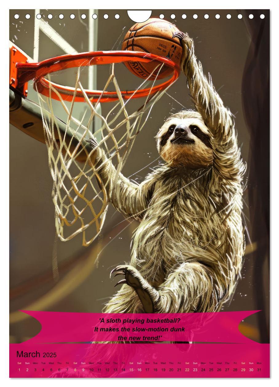 Bild: 9781325986385 | Basketball with funny animals (Wall Calendar 2025 DIN A4 portrait),...