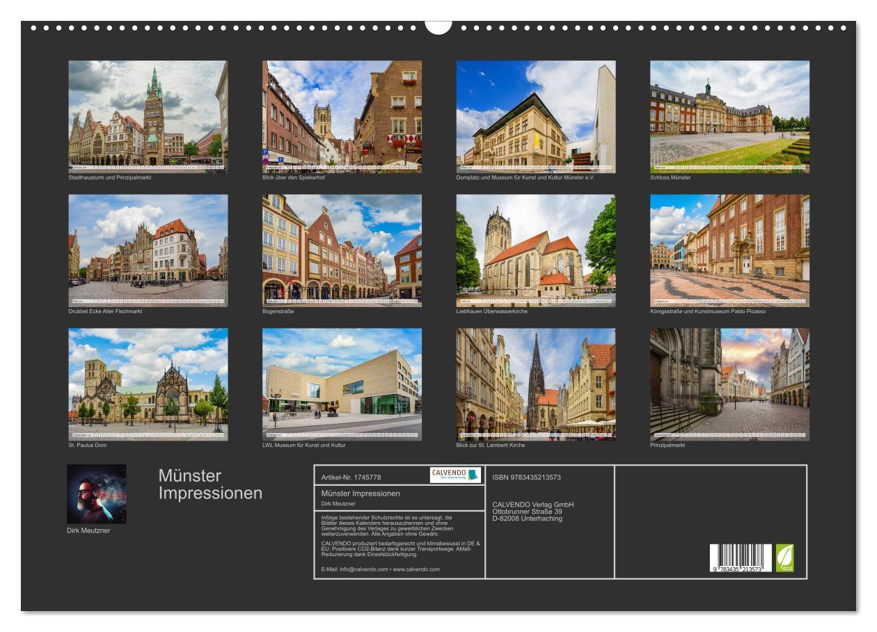 Bild: 9783435213573 | Münster Impressionen (Wandkalender 2025 DIN A2 quer), CALVENDO...