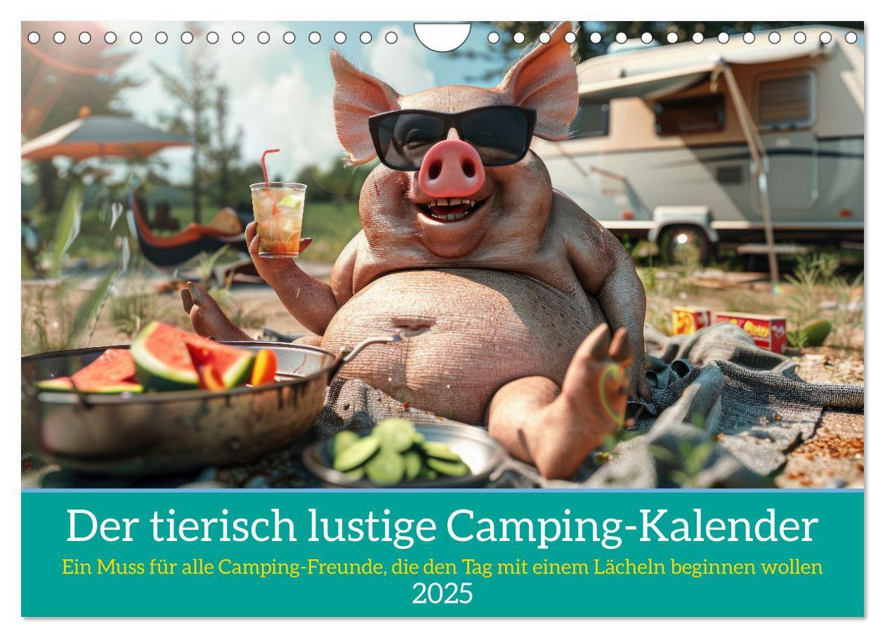 Cover: 9783457181720 | Der tierisch lustige Camping-Kalender (Wandkalender 2025 DIN A4...