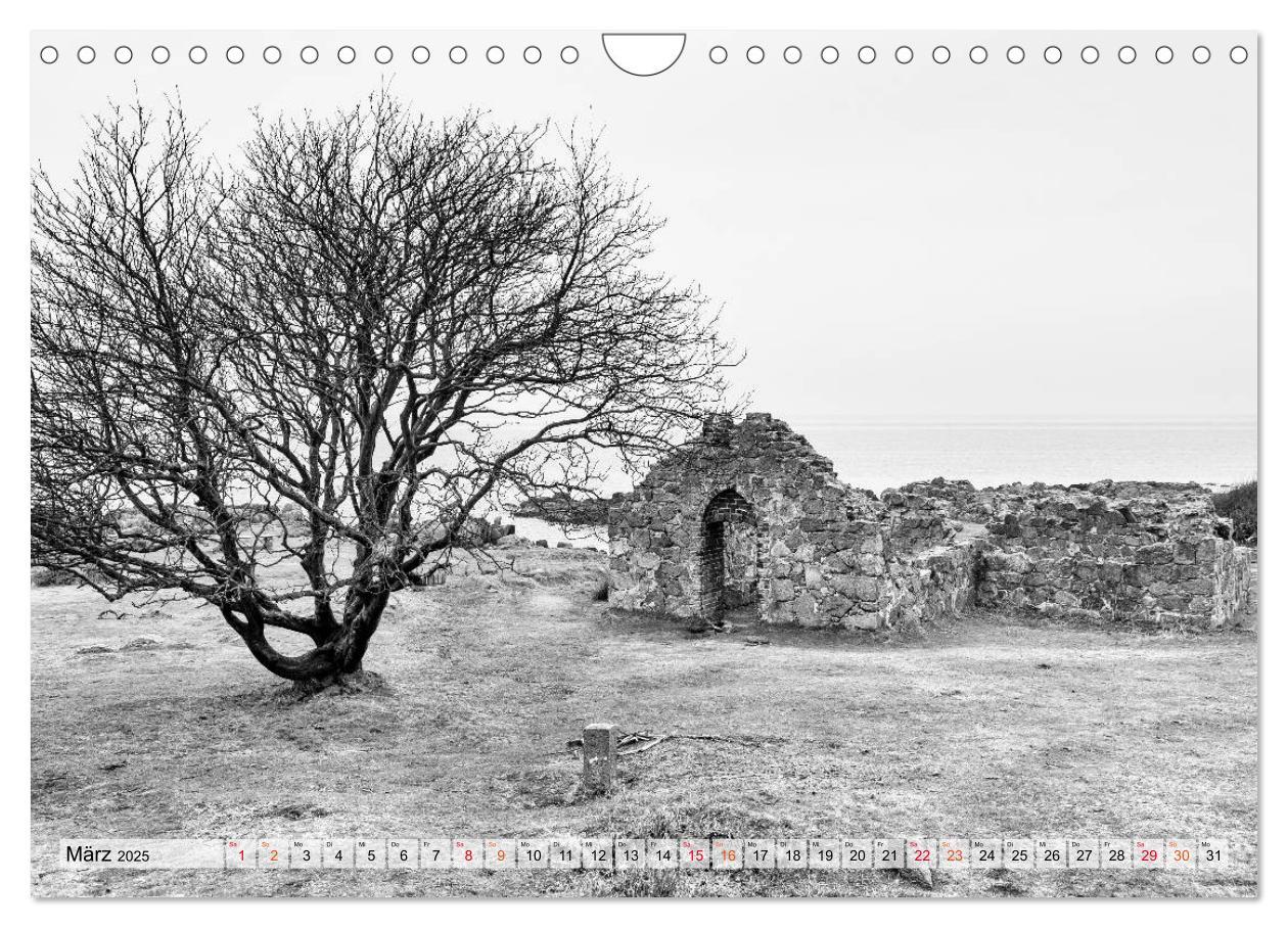 Bild: 9783435350018 | Bornholm black &amp; white (Wandkalender 2025 DIN A4 quer), CALVENDO...