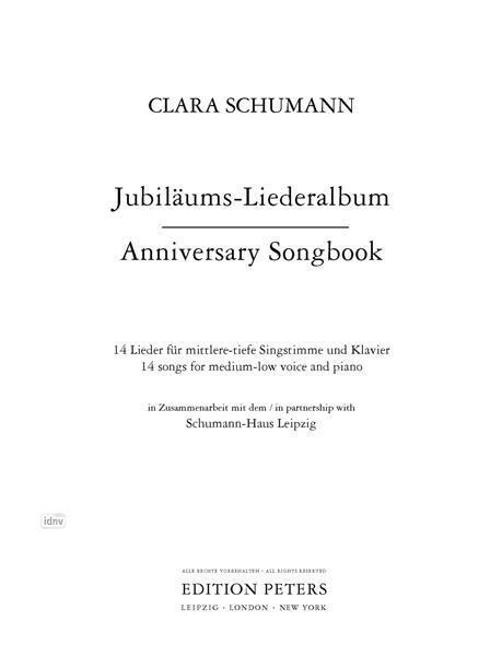 Bild: 9790014133320 | Jubiläums-Liederalbum -14 Lieder für mittlere / tiefe Singstimme...