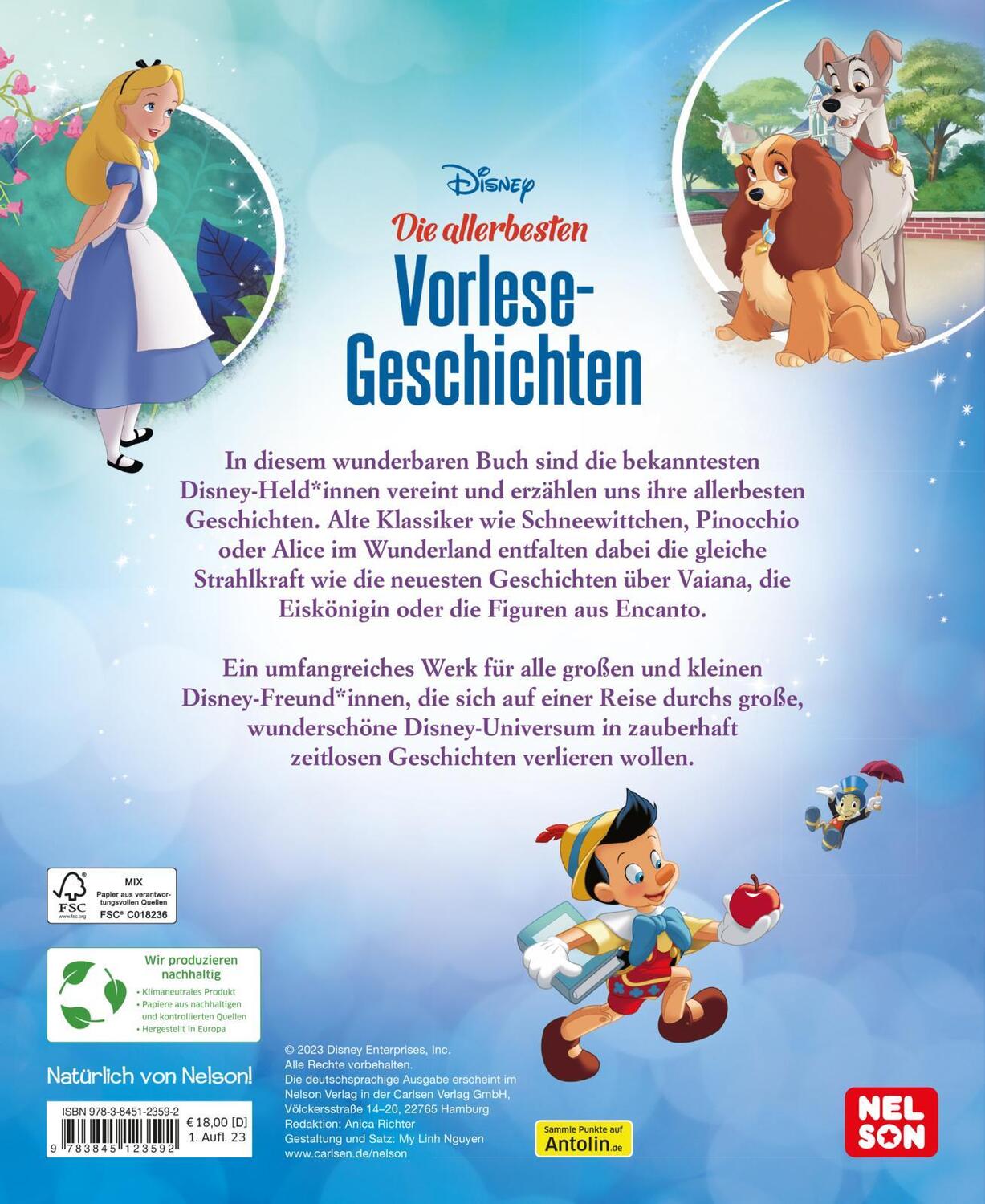 Rückseite: 9783845123592 | Disney Vorlesebuch: Die allerbesten Vorlesegeschichten | Buch | 272 S.