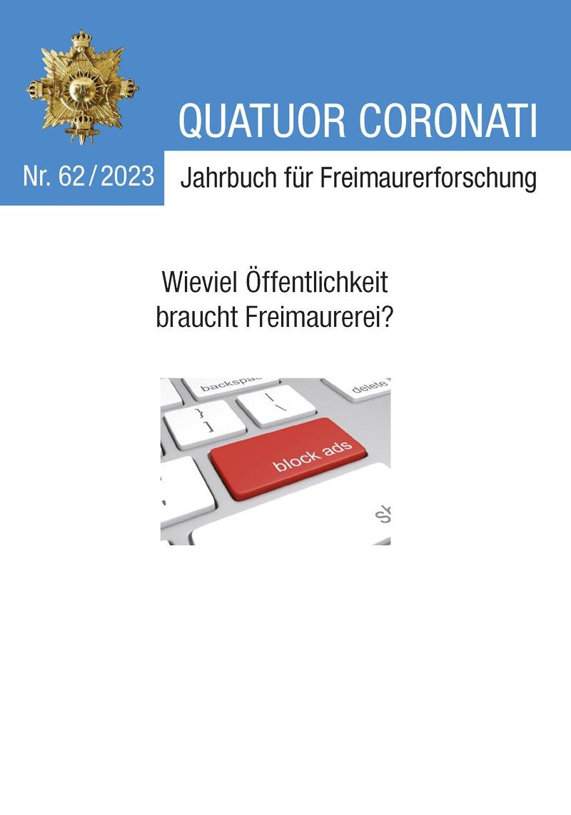 Cover: 9783962850791 | Quatuor Coronati Jahrbuch für Freimaurerforschung Nr. 62/2024 | Buch