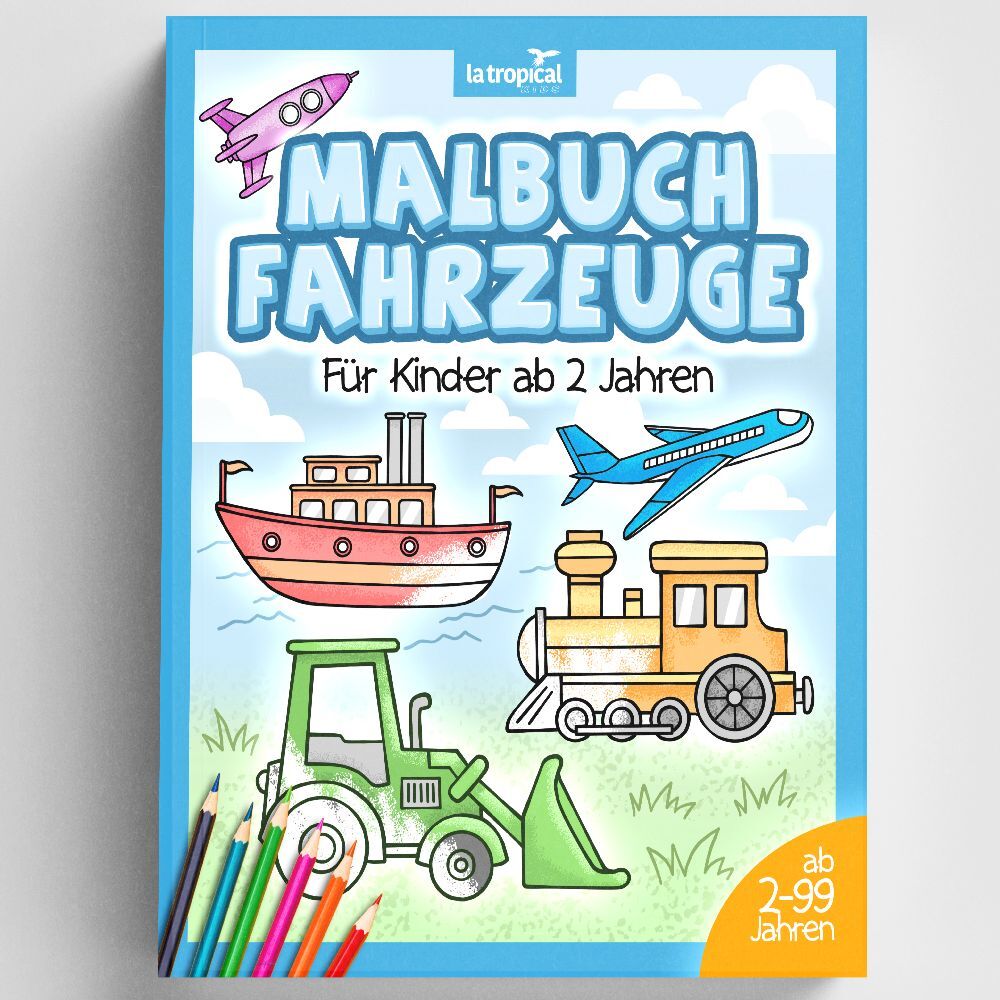 Cover: 9783969080382 | Malbuch Fahrzeuge für Kinder ab 2 Jahren | David Ludwig | Taschenbuch