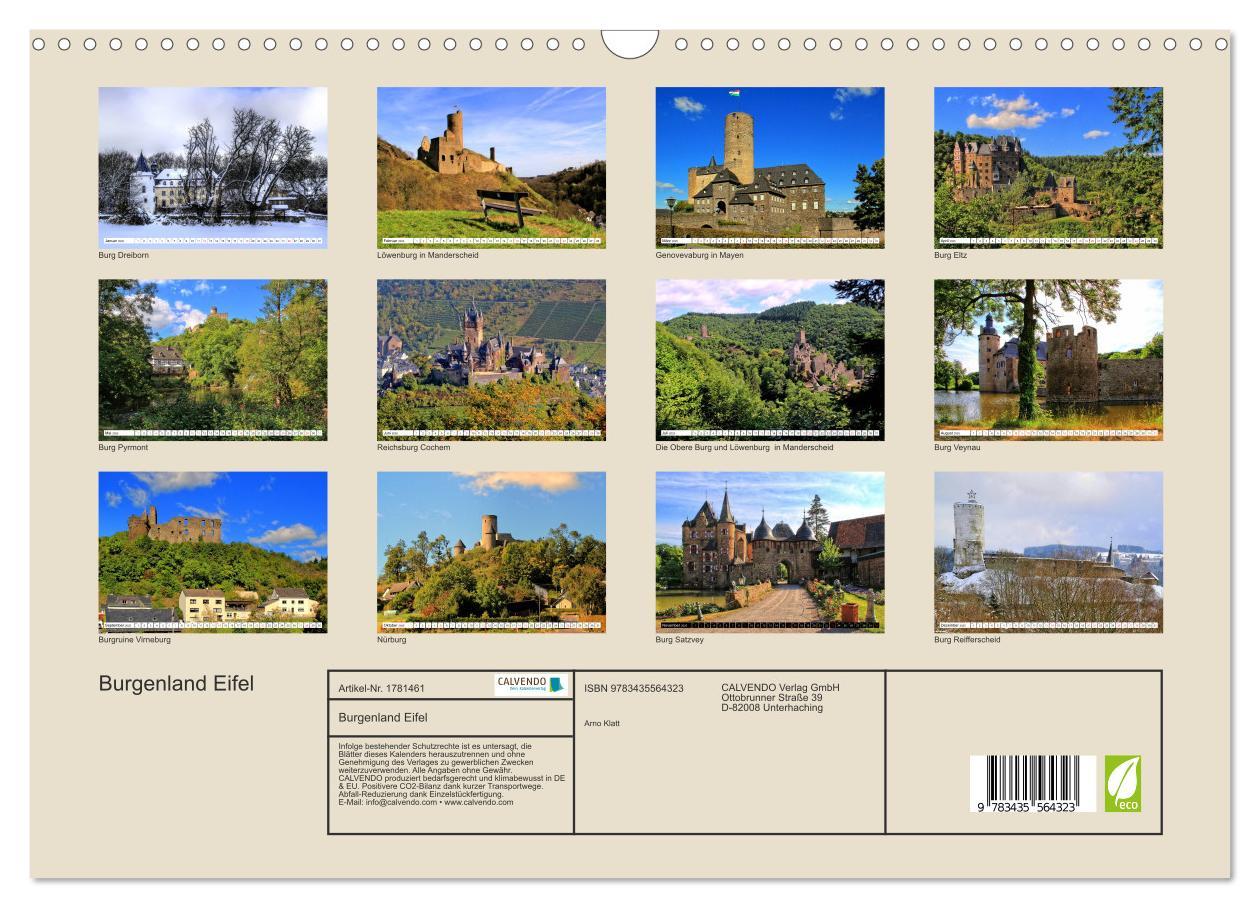 Bild: 9783435564323 | Burgenland Eifel (Wandkalender 2025 DIN A3 quer), CALVENDO...