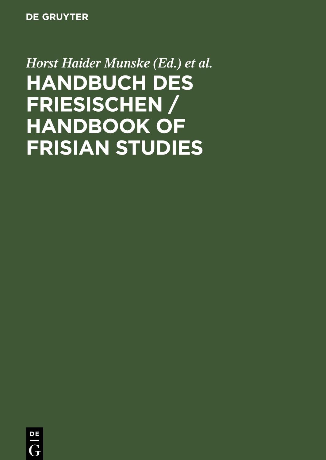 Cover: 9783484730489 | Handbuch des Friesischen / Handbook of Frisian Studies | Buch | XIV