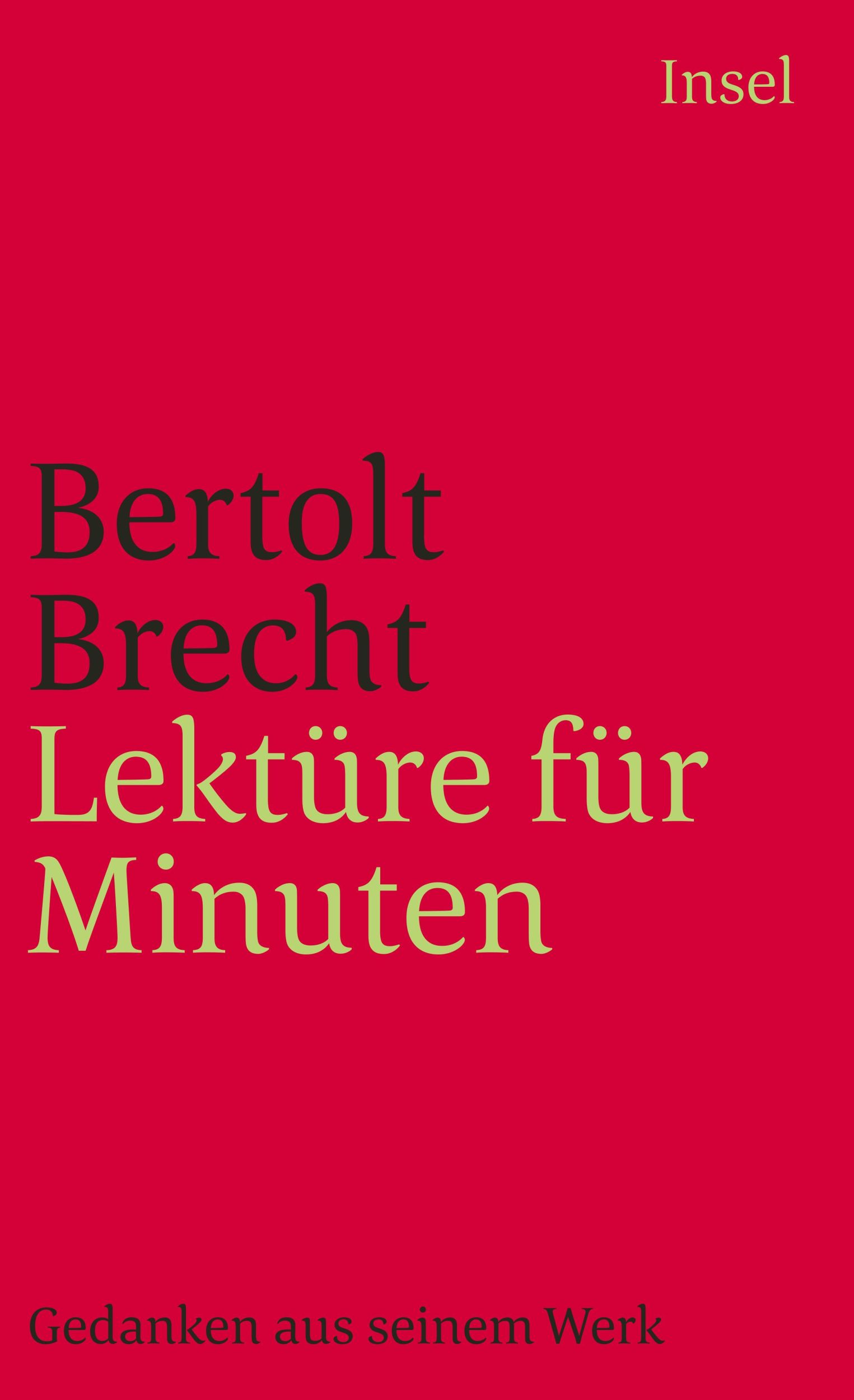 Cover: 9783458345640 | Lektüre für Minuten | Bertolt Brecht | Taschenbuch | 212 S. | Deutsch