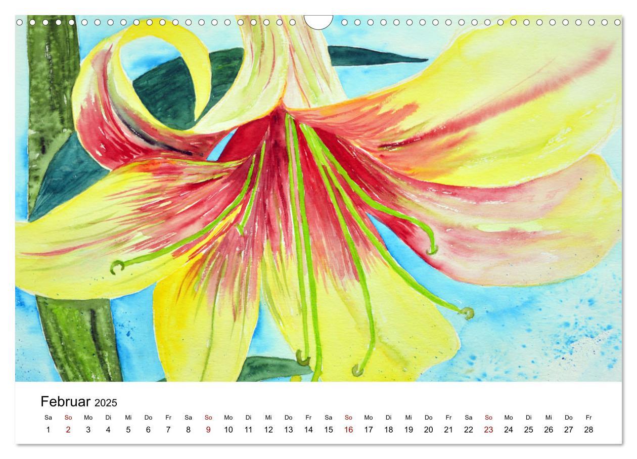 Bild: 9783383807473 | Blumen-Aquarelle (Wandkalender 2025 DIN A3 quer), CALVENDO...