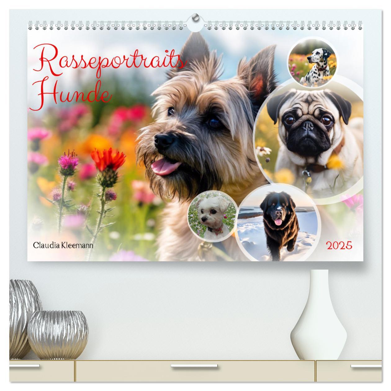 Cover: 9783435372348 | Rasseportraits - Hunde (hochwertiger Premium Wandkalender 2025 DIN...