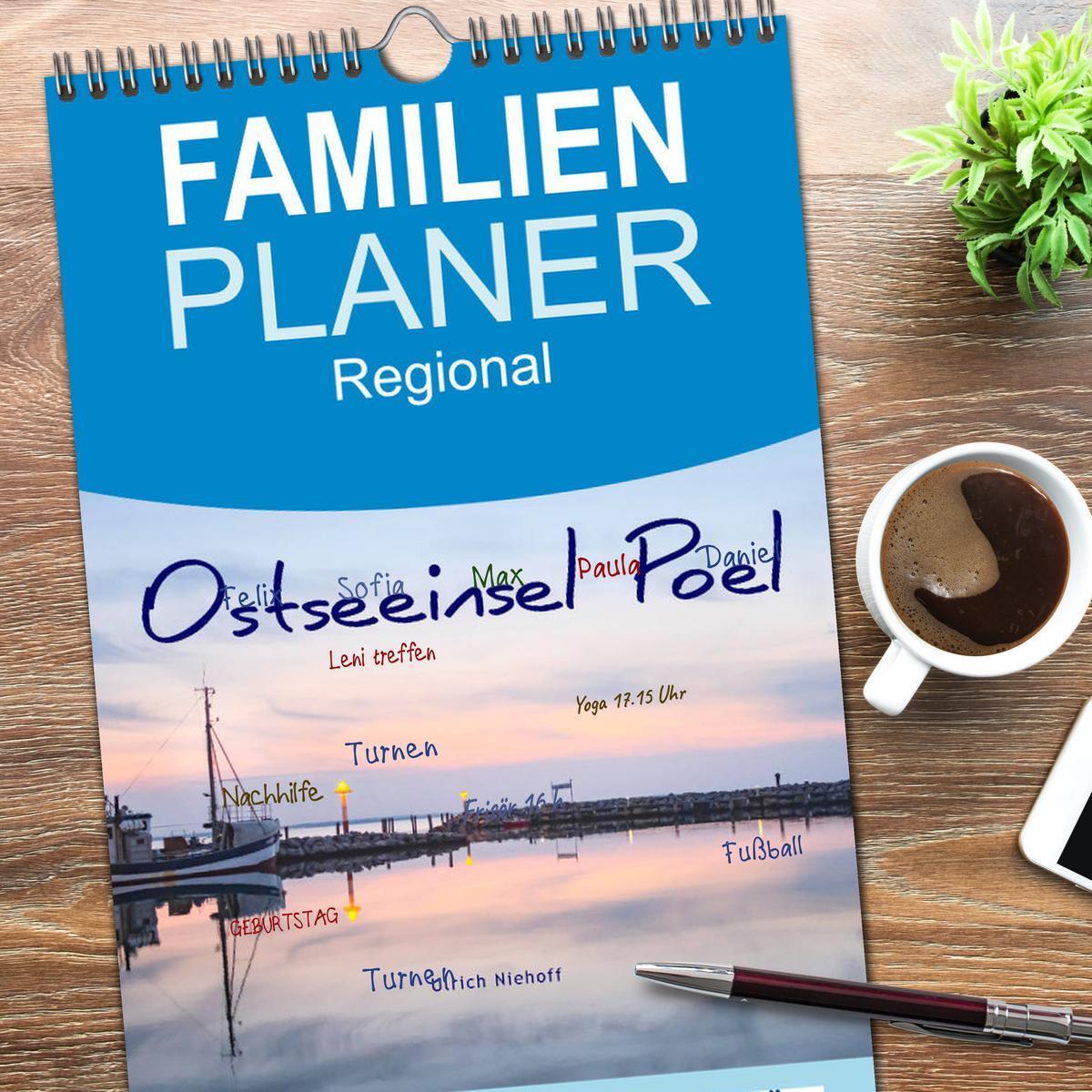 Bild: 9783457107096 | Familienplaner 2025 - Osteeinsel Poel mit 5 Spalten (Wandkalender,...