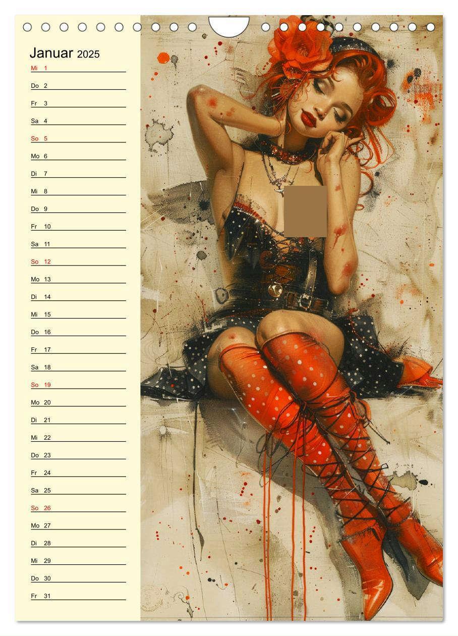 Bild: 9783457128770 | Sexy Pin-up-Girls. Moderne Kunst im Retro-Stil (Wandkalender 2025...