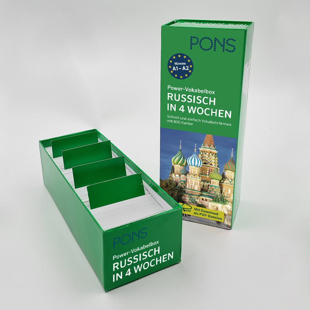 Bild: 9783125624795 | PONS Power-Vokabelbox Russisch in 4 Wochen | Taschenbuch | 800 S.