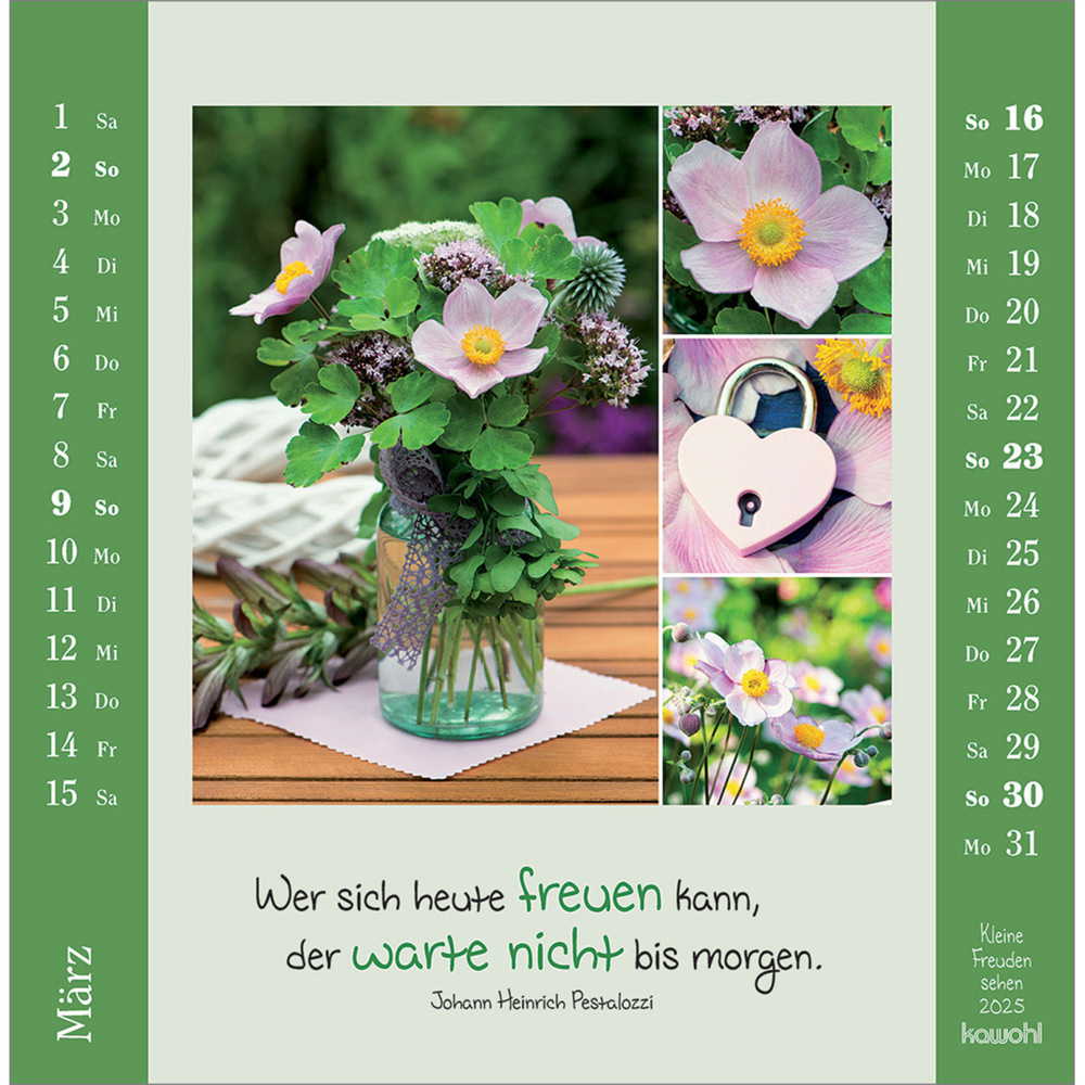 Bild: 9783754817957 | Kleine Freuden sehen 2025 | Postkarten-Kalender mit Bildcollagen