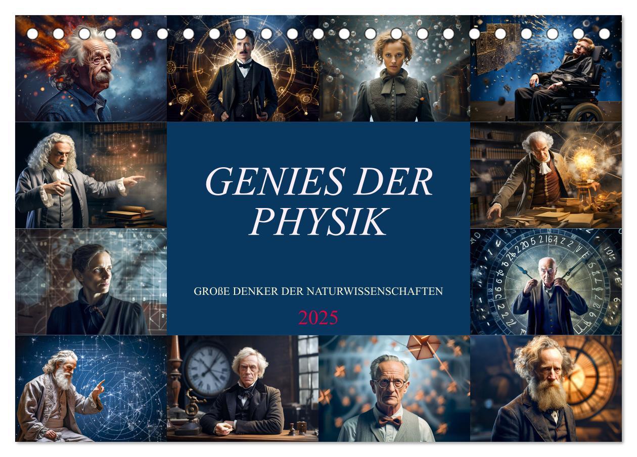 Cover: 9783383889431 | Genies der Physik (Tischkalender 2025 DIN A5 quer), CALVENDO...