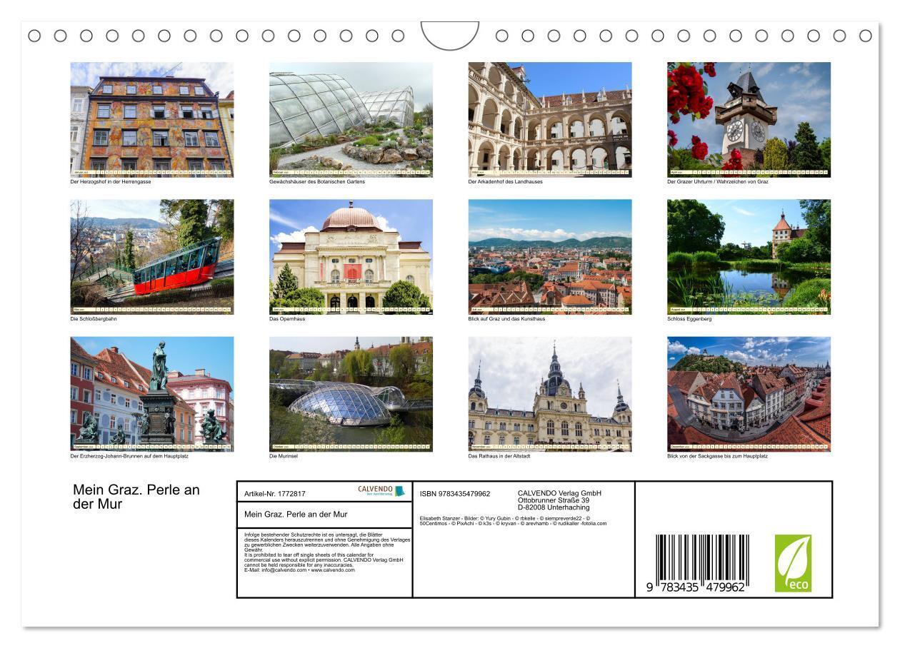 Bild: 9783435479962 | Mein Graz. Perle an der Mur (Wandkalender 2025 DIN A4 quer),...