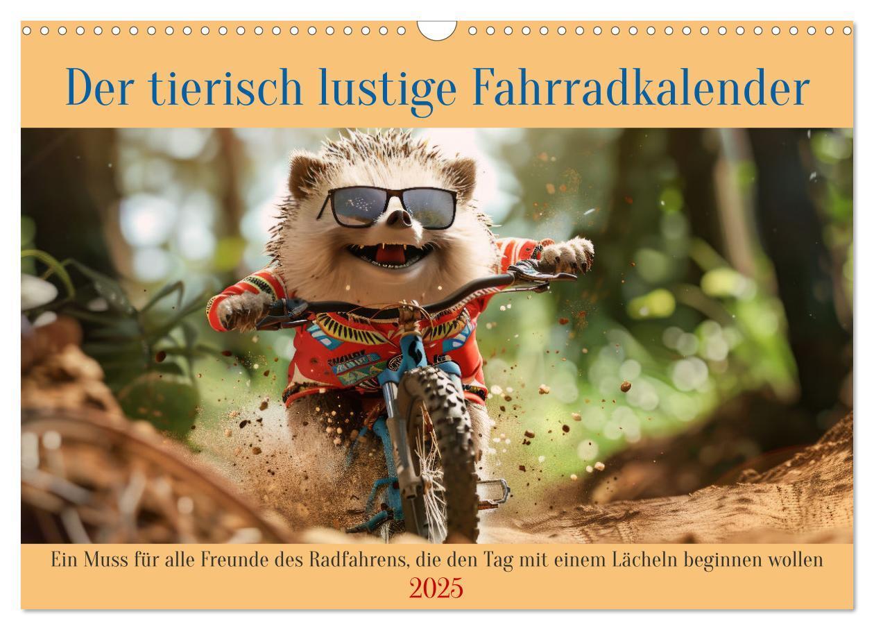 Cover: 9783457154328 | Der tierisch lustige Fahrradkalender (Wandkalender 2025 DIN A3...