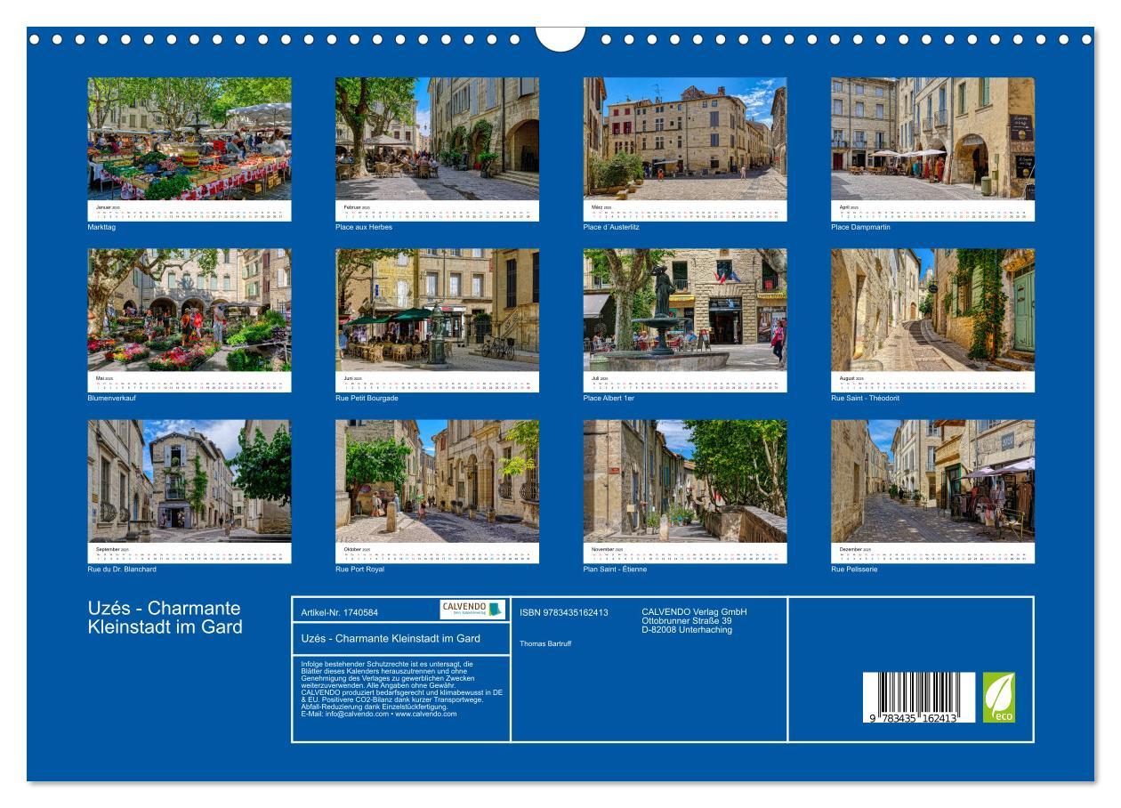 Bild: 9783435162413 | Uzés - Charmante Kleinstadt im Gard (Wandkalender 2025 DIN A3...