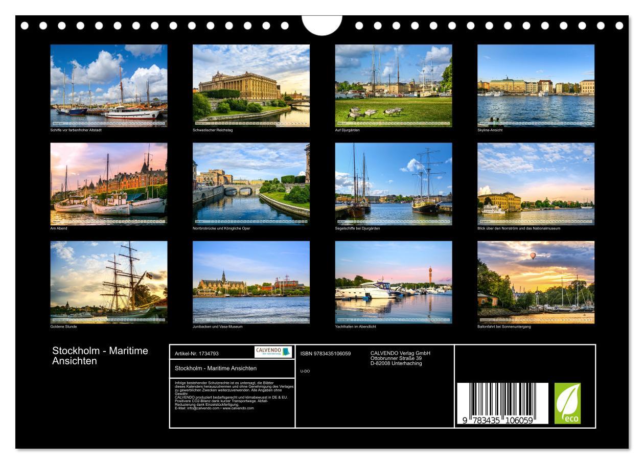 Bild: 9783435106059 | Stockholm - Maritime Ansichten (Wandkalender 2025 DIN A4 quer),...