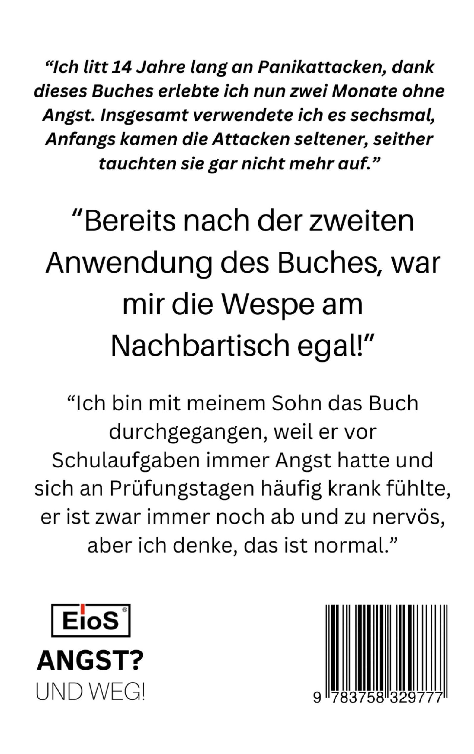 Rückseite: 9783758329777 | EioS - Angst? Und weg! | Michael Barten-Renon | Taschenbuch | 84 S.