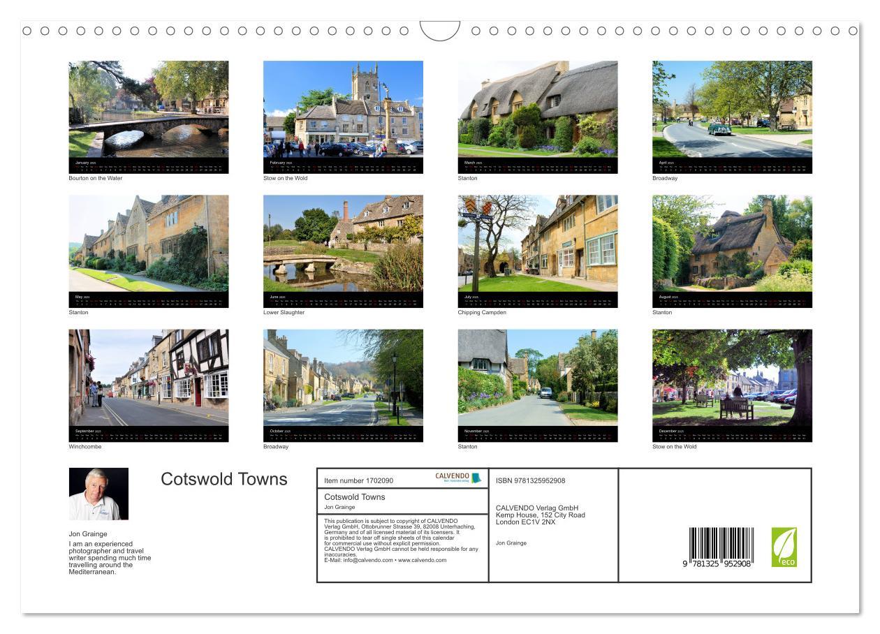 Bild: 9781325952908 | Cotswold Towns (Wall Calendar 2025 DIN A3 landscape), CALVENDO 12...