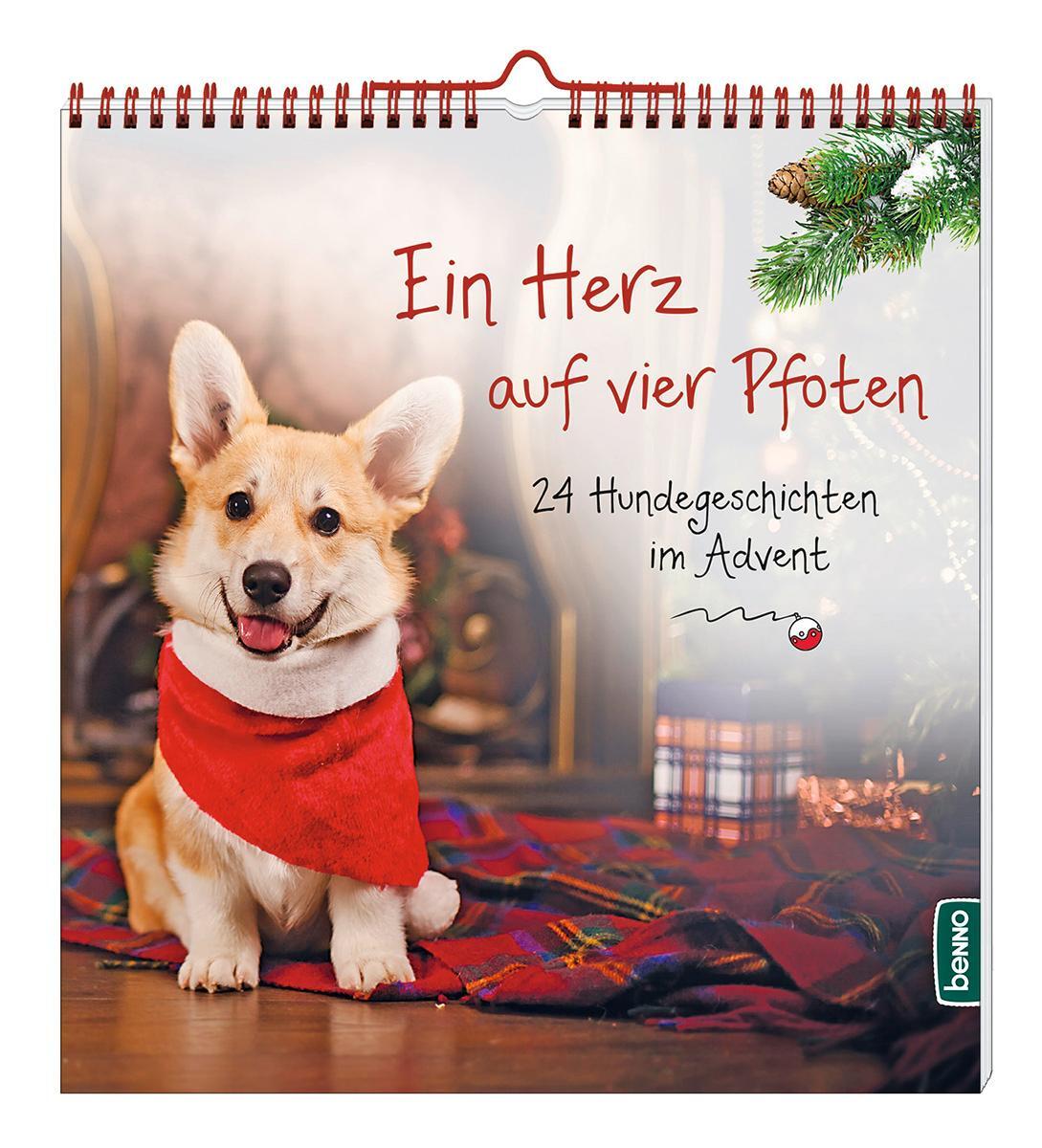 Cover: 9783746266145 | Ein Herz auf vier Pfoten | 24 Hundegeschichten im Advent | Kalender