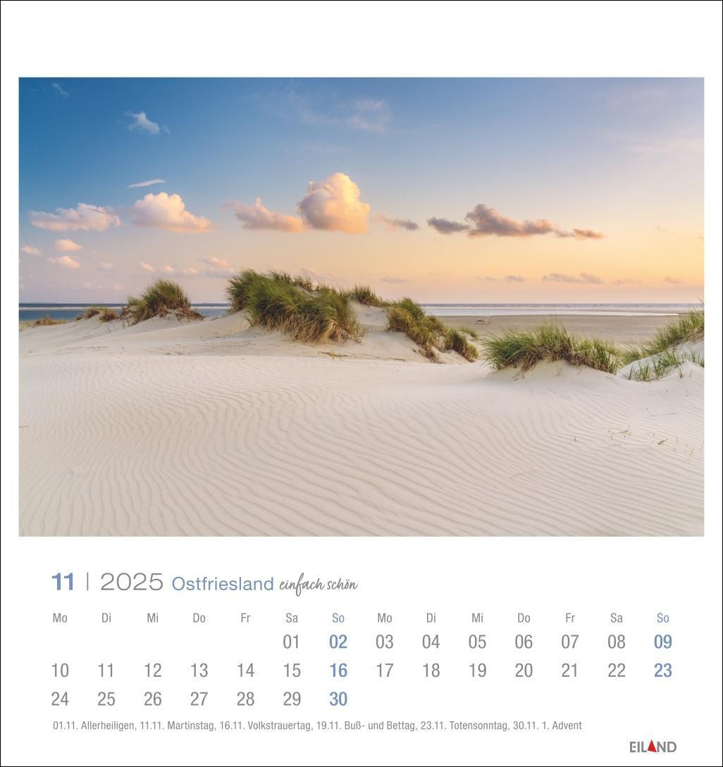 Bild: 9783964023315 | Ostfriesland Postkartenkalender 2025 - einfach schön | Eiland | 13 S.