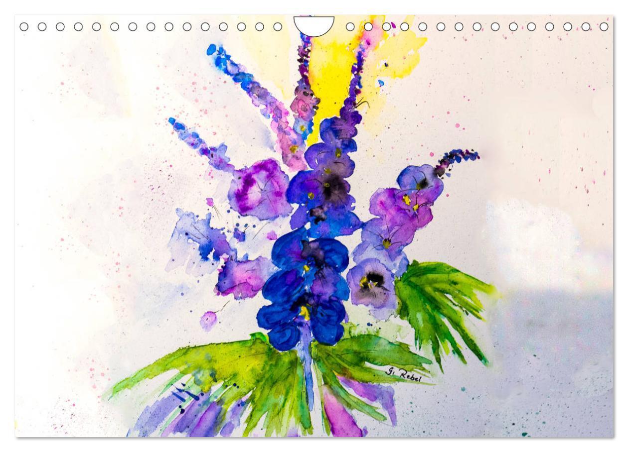 Bild: 9783435498635 | Blumenjahr - Bunte Blüten in Aquarell (Wandkalender 2025 DIN A4...